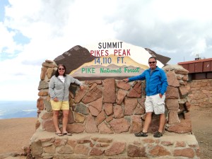 At the top of Pike's Peak