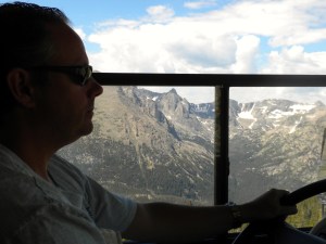 Driving through Rocky Mountain National Park on our way to Steamboat