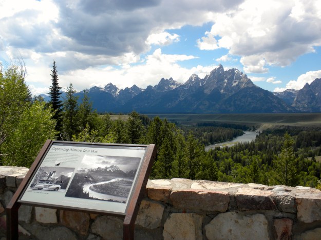 Ansel Adams took a pic of this amazing view of the Snake River & Tetons in 1942.  I tried to capture the same shot - pretty impressive!