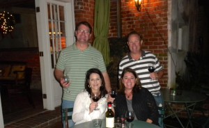 Craig, Mike, Kim & I at Cafe Amelie