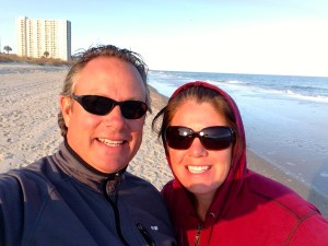 The beach in front of the campground