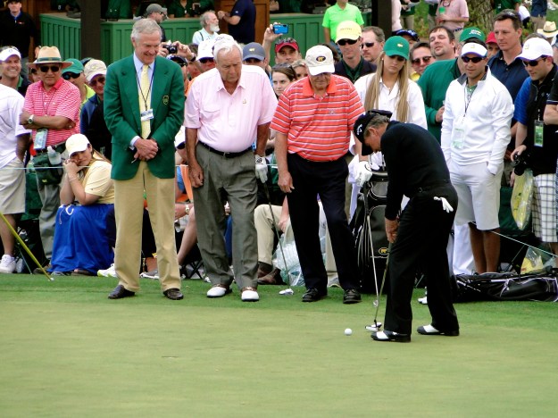 Arnold Palmer, Jack Nicklaus & Gary Player at the Par 3 Contest
