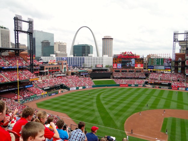 Notice the Arch in the grass which mirrors the real Arch behind