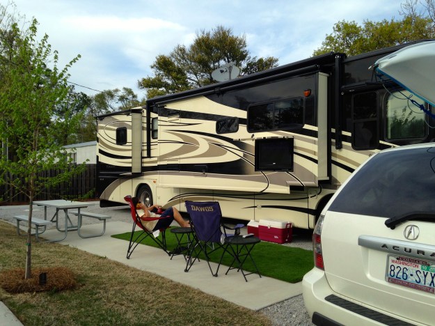 Our spot at the Heritage RV Park