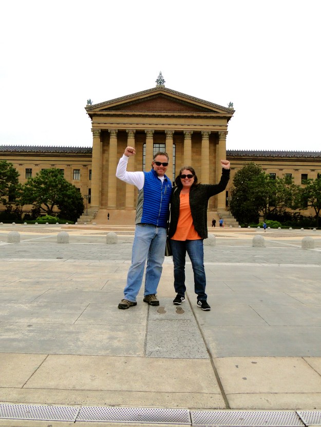 Us on top of the steps!