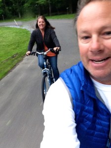 Cruising around the park