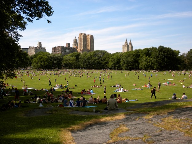 A crowded day on the Great Lawn in Central Park