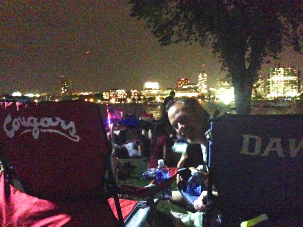 Awaiting the Fireworks at the Esplanade along the Charles River