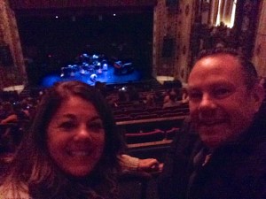 Our seats at the concert