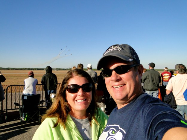 Selfie - Blues in the distance behind us