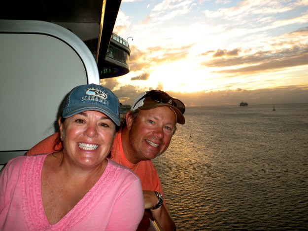Mike & I on our balcony
