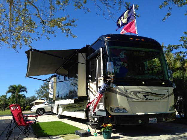 The MoHo all set up in Ft. Myers Beach