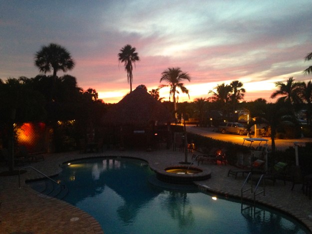 Amazing sunset from the clubhouse