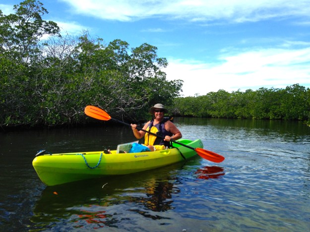 Mike kayaking, John Pennekamp State Park (before the Cameron's arrived)
