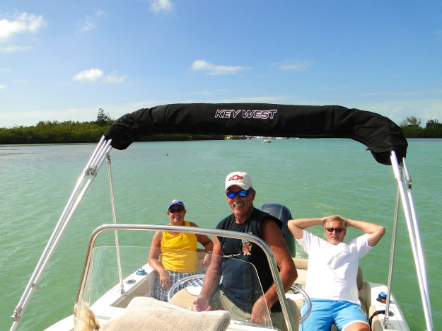 A day on the water with new friends (Greg & Carol) and old friends (Gene & Sandy)