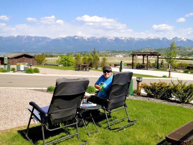 We had a great view of Flathead Lake from our site