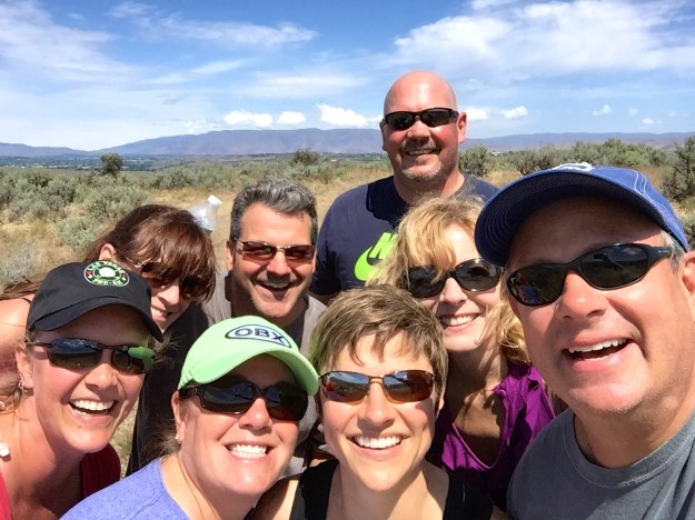 The group hiking in Cowiche Canyon, Yakima