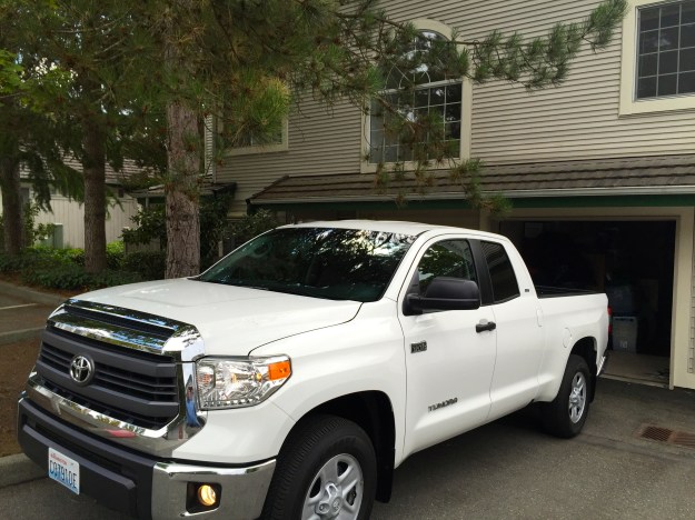 Mike's new truck parked in front of our townhouse